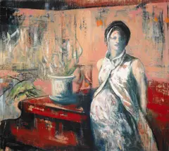 Tony Scherman, (Canadian b. 1950), encaustic on canvas