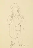 (German/American 1893-1959) by George Grosz, pen and ink on paper, sold Apr 2006