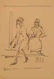 (German 1880-1938) by Ernst Ludwig Kirchner, ink on paper, sold Apr 2006
