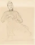 Lovis Corinth, (German 1858-1925), pencil on paper
