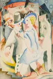 Béla Kádár, (Hungarian 1877-1955), watercolor on paper laid down on board