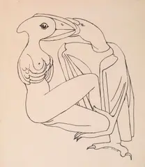 (German 1891-1976) by Max Ernst, ink on paper, sold Apr 2006