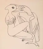 Max Ernst, (German 1891-1976), ink on paper