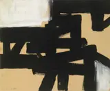 Franz Kline, (American 1910-1962), oil on cardboard