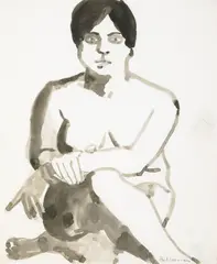 (American b. 1920) by Paul Wonner, ink on paper, sold Apr 2006