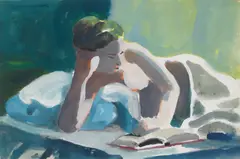 Paul Wonner, (American b. 1920), watercolor on paper