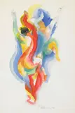 Stanton Macdonald-Wright, (American 1890-1973), watercolor, pencil, and ink on paper
