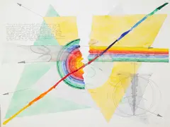Jud Fine, (American b. 1944), pencil and watercolor on paper