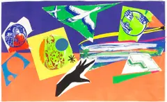 Kim MacConnel, (American b. 1946), gouache on paper