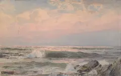 William Trost Richards, A Rocky Coast, 1897; Early Morning Tide, 1893 (a pair)