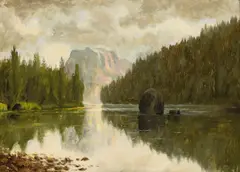 Samuel Jepperson, Lake Detroit, oil on panel