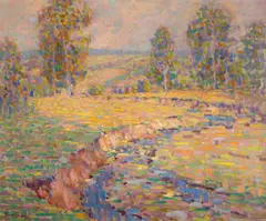 John W. Bentley, Summer Landscape, oil on canvas