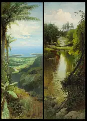 C. Morgan McIlhenney, Views of the South Pacific, Believed to be Scenes of Hawaii (a pair), oil on canvas