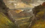 Hugo Anton Fisher, Pali to Kailua View, oil on board