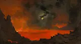 Jules Tavernier, Kilauea at Night