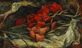 Martin Baer, Gladiolas, 1928, oil on canvas