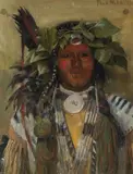 Thaddeus Welch, A Portrait of a Plains Indian, 1889, oil on canvas