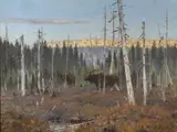 Carl Rungius, Moose trekking through a Clearing