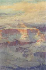 Louis Akin, Temple of Isis, Grand Canyon, 1907, oil on canvas board
