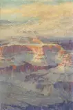 Louis Akin, Temple of Isis, Grand Canyon, 1907, oil on canvas board