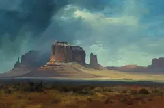 Ralph Love, View of Monument Valley (No. 1442), oil on canvas