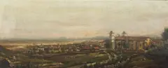 Henry Ford, A View of Early Santa Barbara from Above the Mission, 1881, oil on canvas
