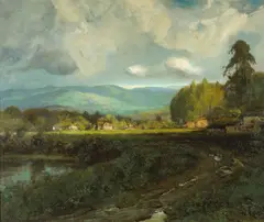 Spring Showers in Berkeley (No. 8) by William Keith, oil on canvas, sold Apr 2006