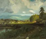 William Keith, Spring Showers in Berkeley (No. 8), oil on canvas