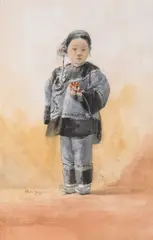 Little Chinatown Girl by Chris Jorgensen, watercolor on paper, offered Apr 2006