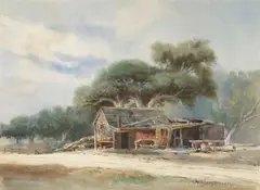 Chris Jorgensen, Old Ranch House, watercolor on paper
