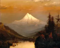 William Samuel Parrott, A View of Mount Hood, oil on board