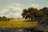 Annie Harmon, A Golden Meadow in a California Landscape, oil on canvas