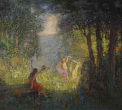 Charles Walter Stetson, Women Dancing in a Forest, oil on canvas