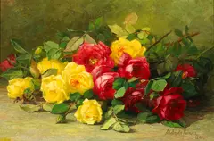 Cut Roses by Adelaide Palmer, 1896, oil on canvas, offered Apr 2006