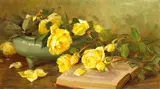 Edith White, Yellow Roses, 1899, oil on board