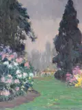 William Posey Silva, Rhododendron-Versailles, 1922 (No. 95), oil on canvas on board