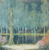 William Posey Silva, Calm Before the Storm, Garden of Dreams (No. 37), oil on canvas