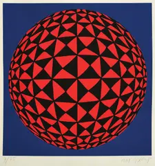 Miroslav Šutej, Red Sphere, serigraphy on paper