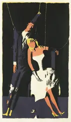 Miljenko Stančić, Marionettes, serigraphy on paper