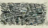 Oton Gliha, Boulders, 1968., gouache and ink on paper