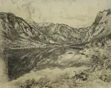 Menci Clement Crnčić, View on Bohinj Lake