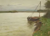 Ferdo Kovačević, Ship on the River, 1922., oil on canvas