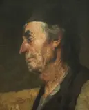 Mato Celestin Medović, Old Fisherman, oil on canvas