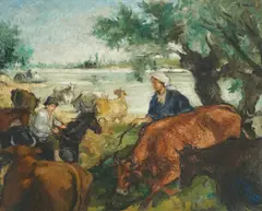 Slavko Marić, Across the Water, 1956., oil on canvas