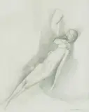 Josip Vaništa, Pieta (Study after Dirk Bouts), pencil on paper