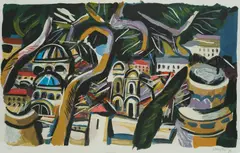 Edo Murtić, View on Minčeta, 1984., serigraphy on paper