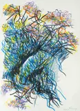 Edo Murtić, Flowers by the Sea, 1989., pastel on paper