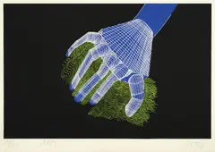 Miroslav Šutej, From the cycle of hands, 1980., serigraph on paper