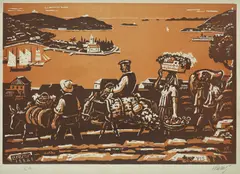 Vjekoslav Parać, Dream, linocut on paper