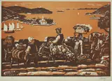Vjekoslav Parać, Dream, linocut on paper